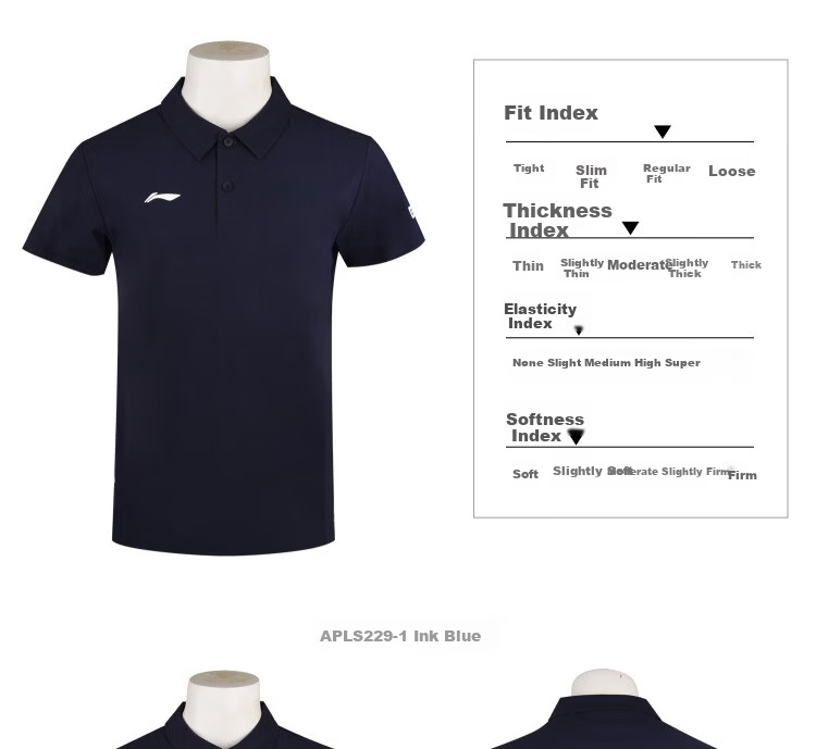 LI-NING Women's Short Sleeve Sportswear Quick-Dry Breathable Sports Series 230-1 Ink Blue 2XL 2