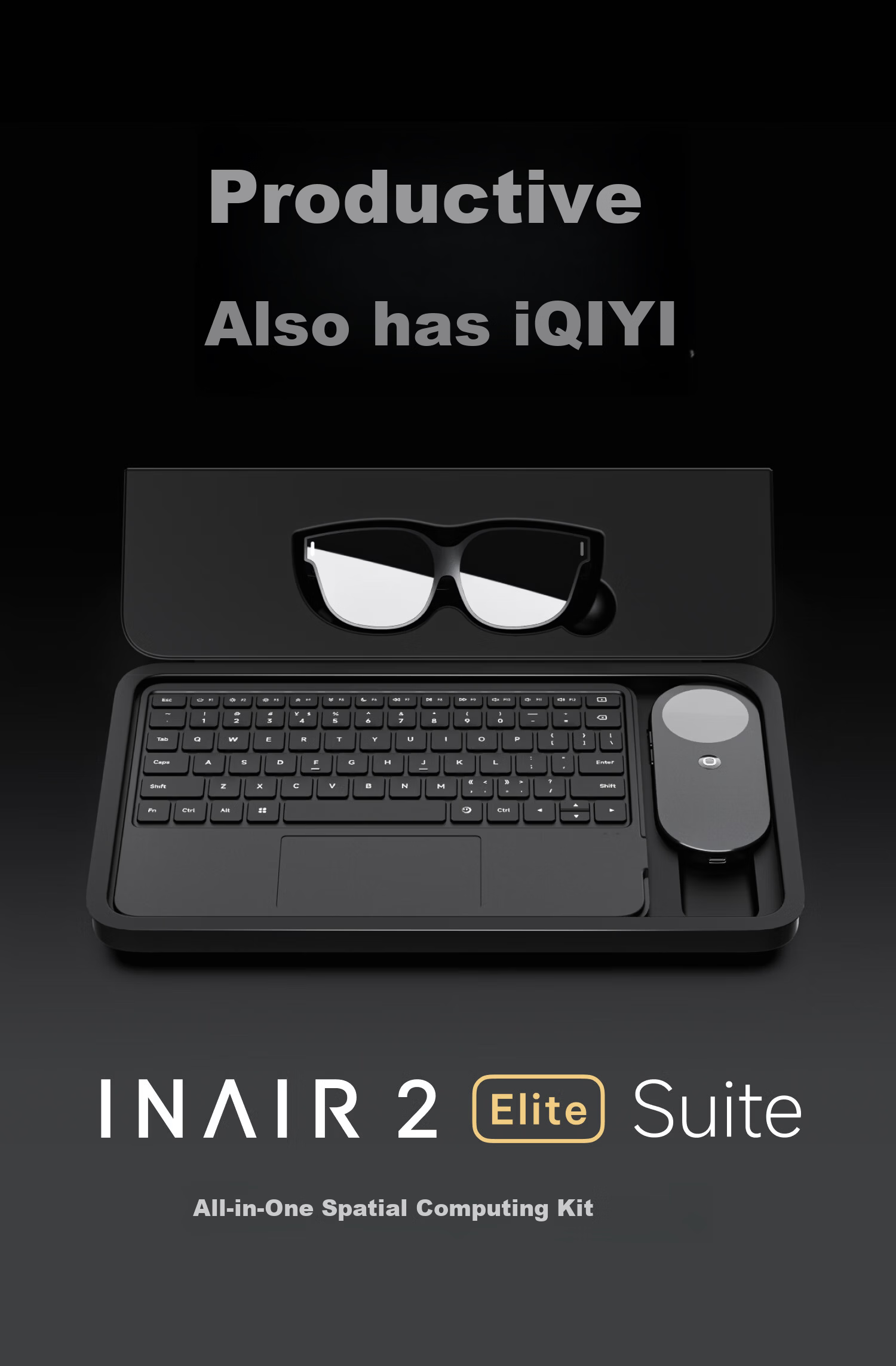 INAIR AI Spatial Computer Office Kit AR Glasses Smart Glasses Wireless PC Streaming 3DoF Spatial Hover (Anti-Dizziness) AI Spatial Computer Office Kit 2