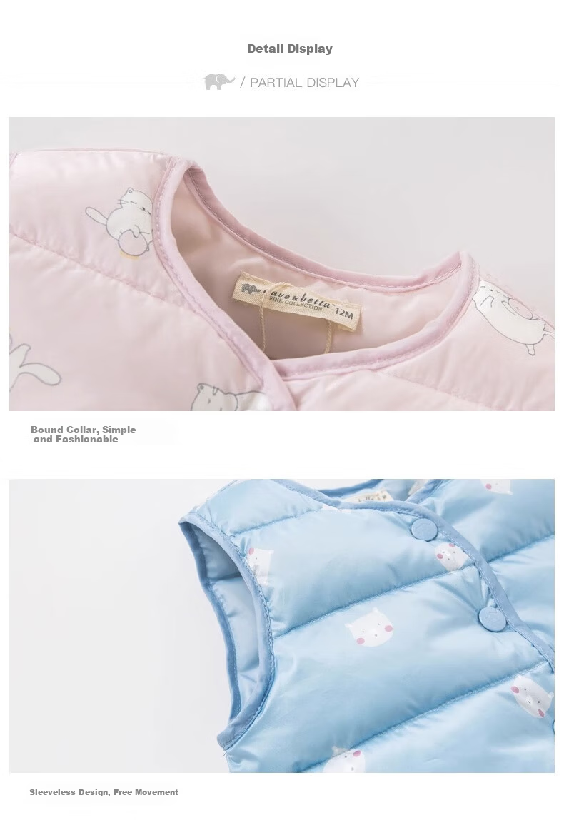DAVE & BELLA Baby Down Vest Winter Thickened Down Innerwear for Boys and Girls Children 13