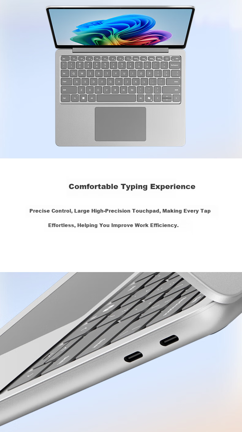 Microsoft Surface Laptop 13-inch Notebook Computer National Subsidy Touchscreen Lightweight AI+PC Snapdragon X Plus 16GB 256GB Platinum 4