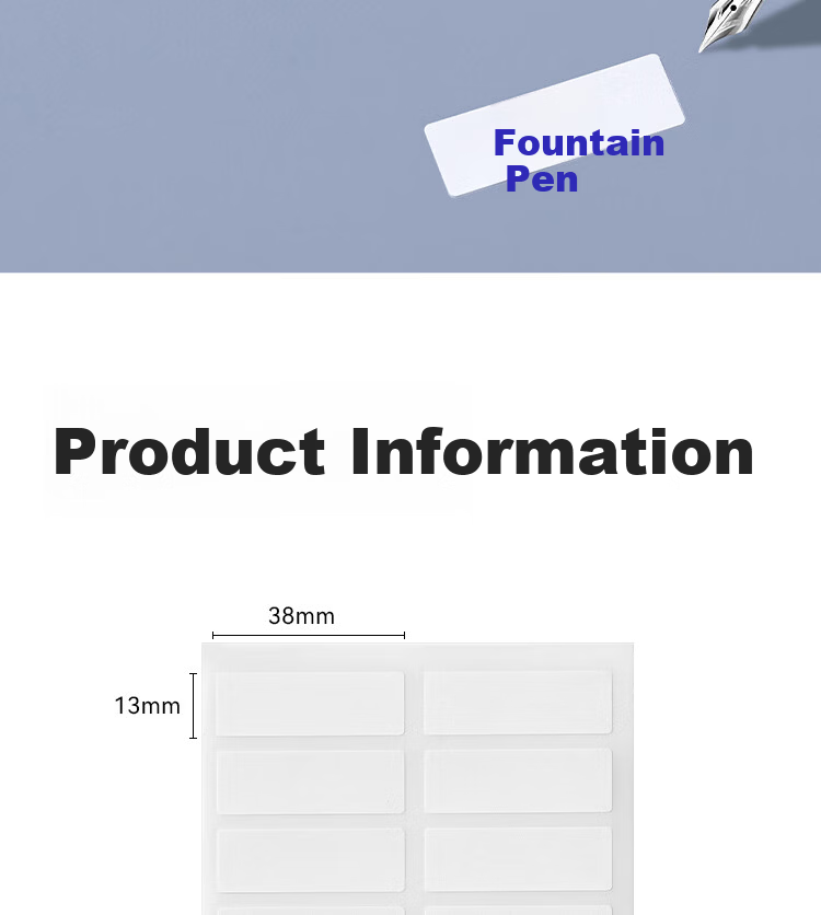 JD Jingdong Jingzao 840pcs 13mm×38mm White Self-Adhesive Label Stickers JD4018 11