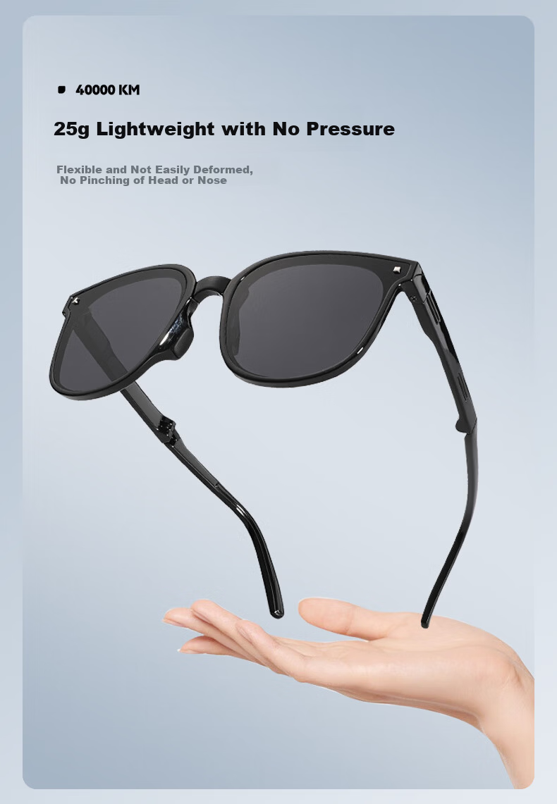 40K Foldable Sunglasses Unisex Premium UV Protection Lightweight Large Frame Korean Style Trendy Small Face Sunglasses 1
