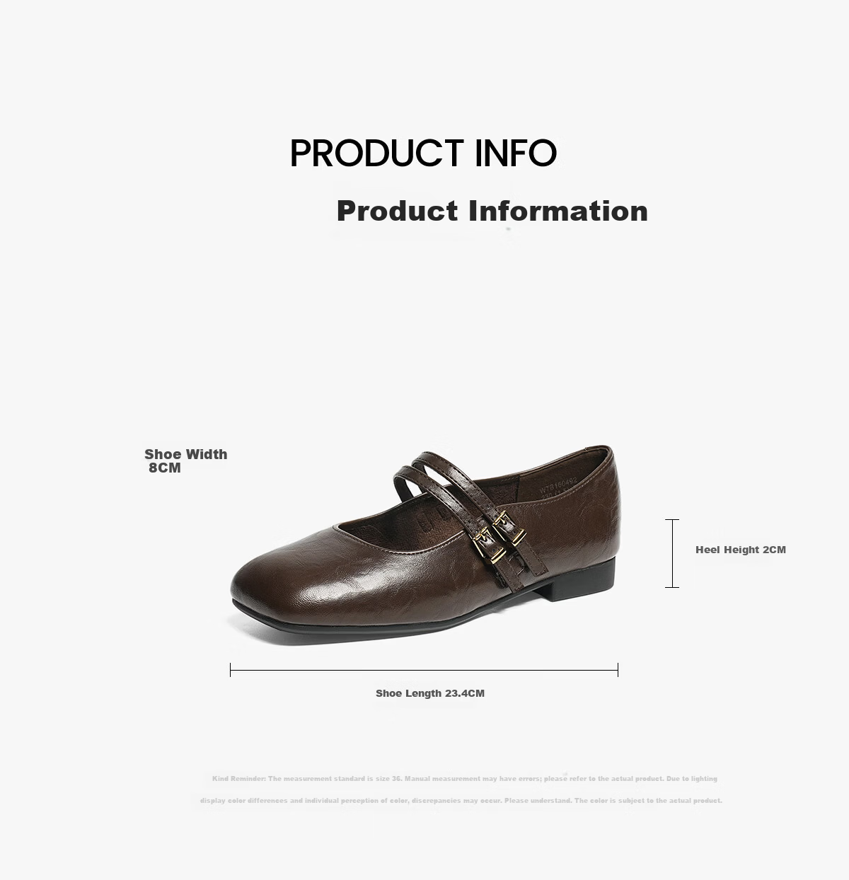 Red Dragonfly Mary Jane Shoes 26 Spring Women's French Square Toe Commuter Flats Comfortable Low Heel Leather Shoes WTB16049 Black Size 35 7