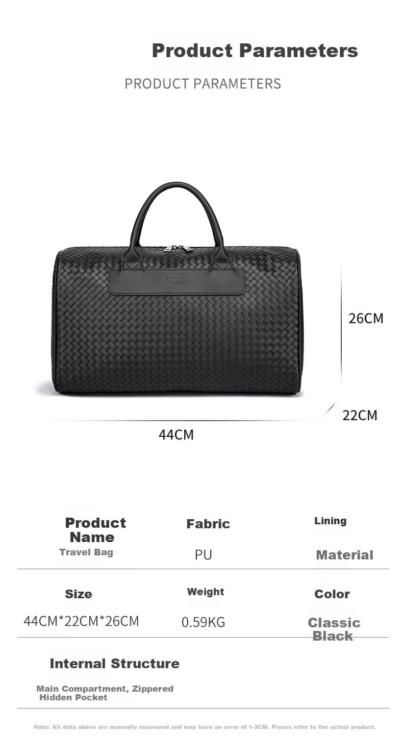 MARK FAIRWHALE Woven Durable Casual Handheld Gym Luggage Bag Simple High-Quality Large Travel Bag 5