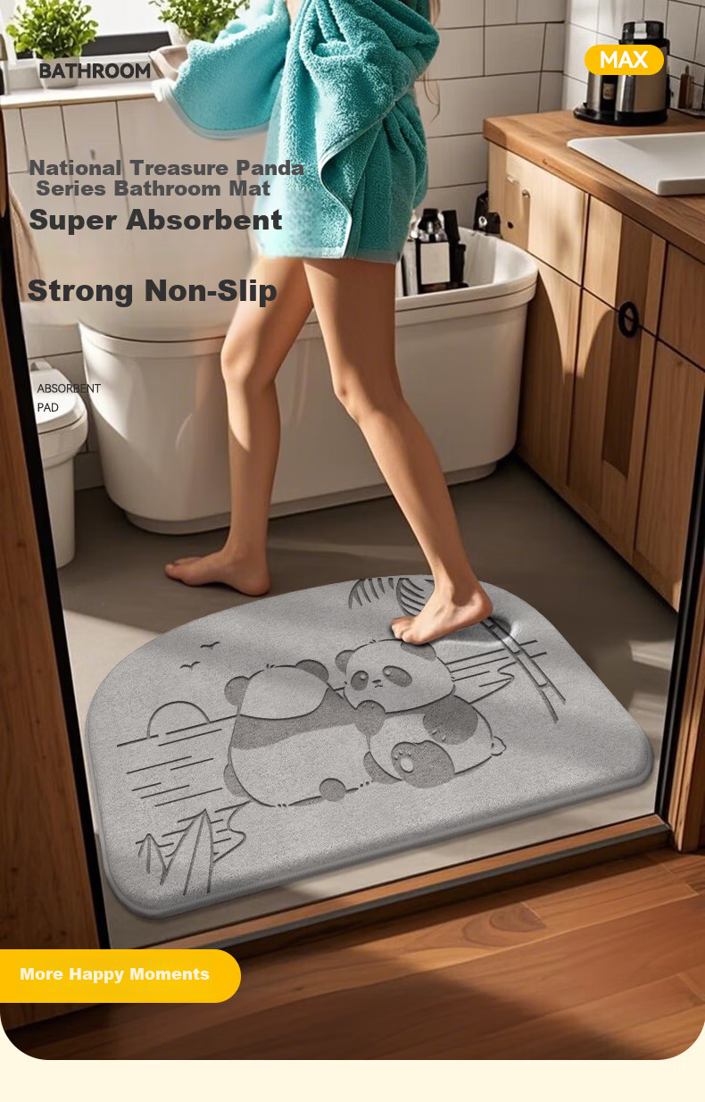Southern Life Bathroom Absorbent Non-Slip Bath Mat Thick Quick-Dry Toilet Rug 1