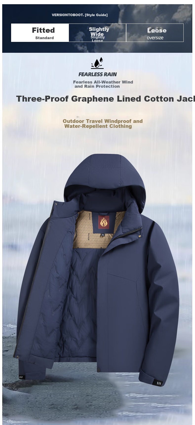 SHANSHANSHANSHAN Men's Cotton Jacket Autumn Winter Windproof Warm Casual Detachable Hooded Coat Daily Commuting Dad Jacket 1