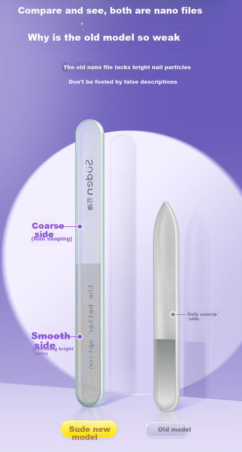 Suden Double-Ended Nano Glass Nail File Manicure Buffer Polishing Tool 3