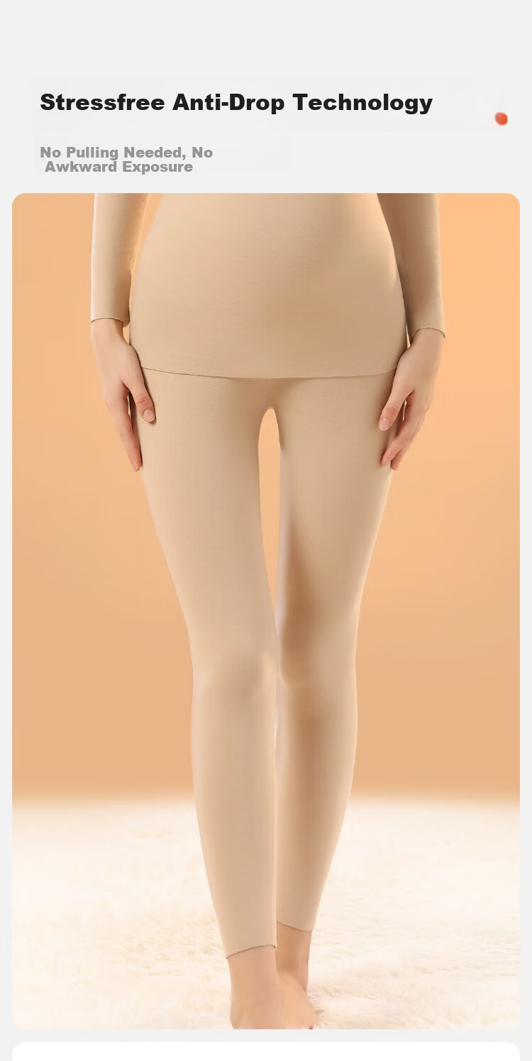 MiiOW Thermal Leggings [Maternity Belly Friendly] Cashmere Silk High-Waist Maternity Base Layer Pants Autumn Winter 2025 New Women's Skin-Friendly 11