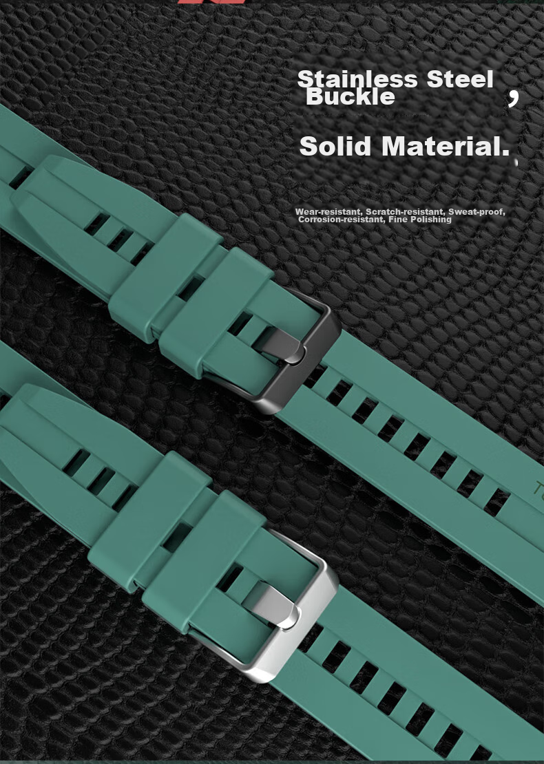 CHENSONG Compatible with Huawei Watch Straps for GT6/GT5/GT4/GT3/Watch5/4/3, Universal Pro Series, Unisex Sports Silicone Wristband 3