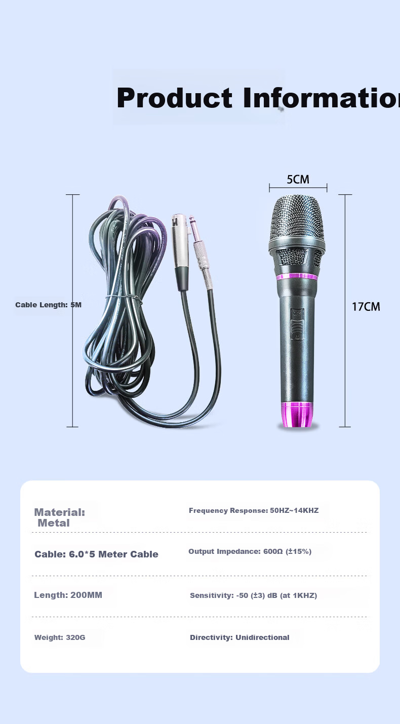 SADA Wired Dynamic Microphone Dual Set Professional Home KTV Singing Recording Karaoke Conference Speech TV Sound Microphones 1 Pair 10