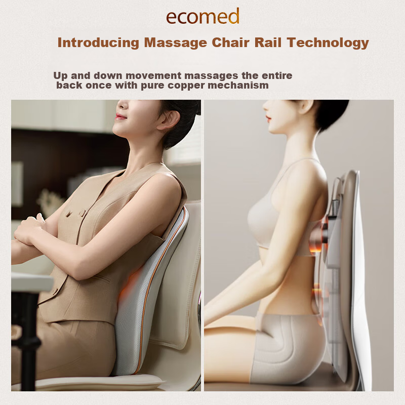 Ecomed German Back Massager Massage Cushion Waist Massager Neck Cervical Shoulder Office Massage Backrest Full Body Practical Birthday Gift for Parents Elders