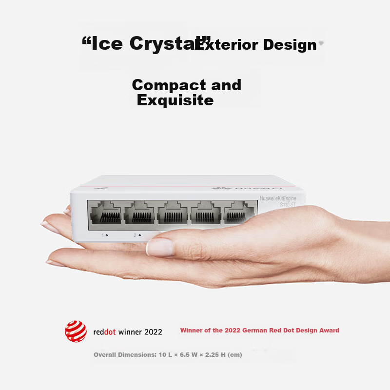 Huawei Kunling S110-24T2S Gigabit Switch 24-Port Gigabit Ethernet + 2 Gigabit SFP Ports Ethernet Splitter Network Switch Plug and Play for Home and Enterprise