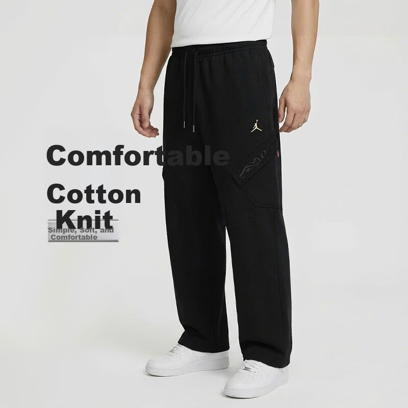 Jordan Men's Sports Pants, Year of The Horse Limited Edition, Breathable Thin Fleece Long Pants IQ3952-010 Black 2XL