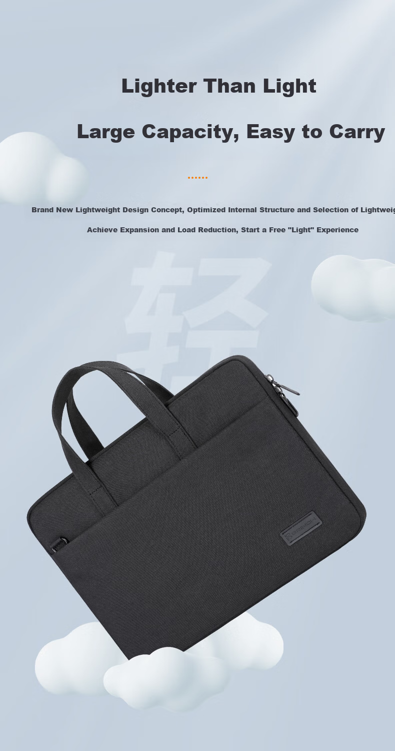 BRINCH Laptop Bag, 15.6/16 Inch Business Handbag, Suitable for Huawei, Xiaomi, And Apple Laptops 8