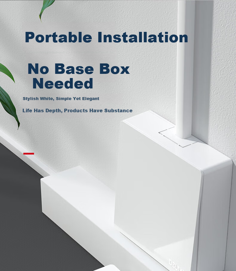 DELIXI Surface Mounted Switch Socket Large Panel 158 Series Two-Gang Single Control Five-Hole Socket 5