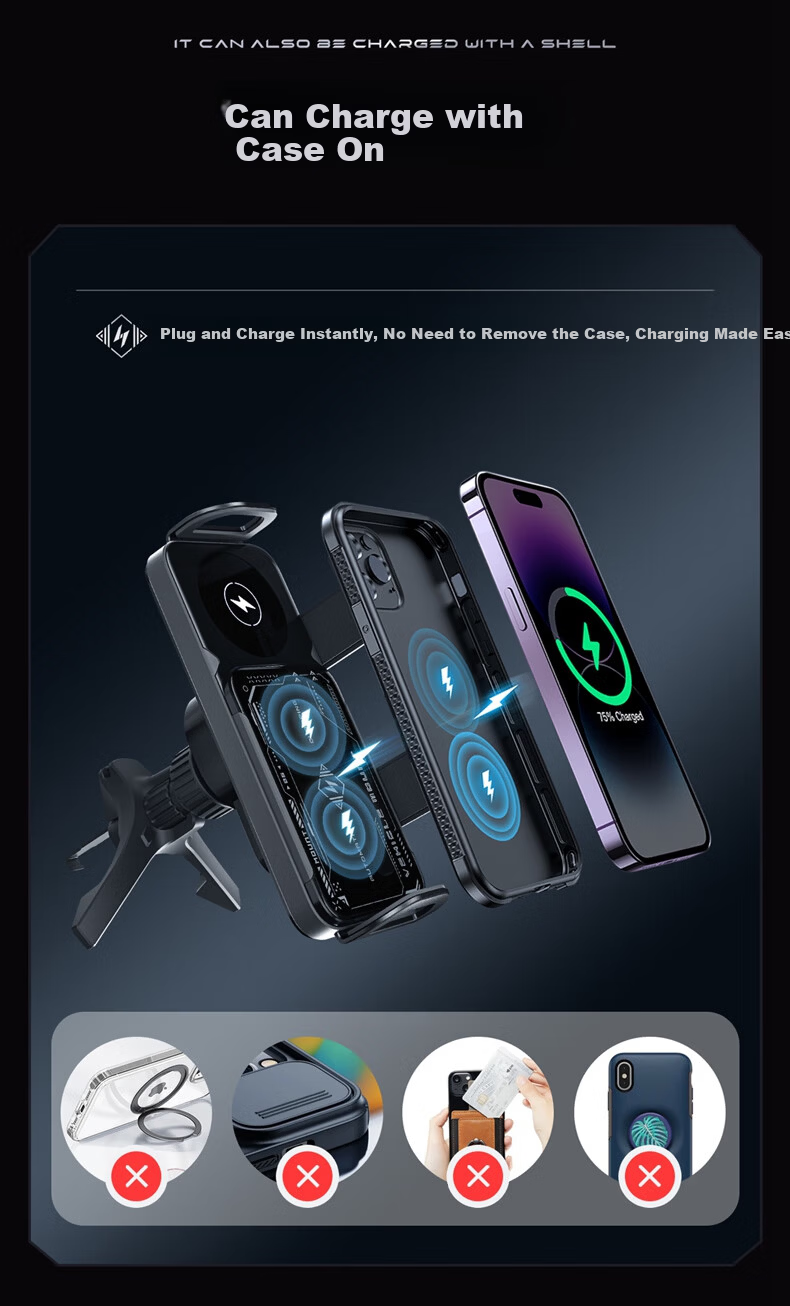 Digalun Foldable Screen Phone Car Mount Wireless Charger Car Navigation Electric Fast Charger Corporate Gift 8