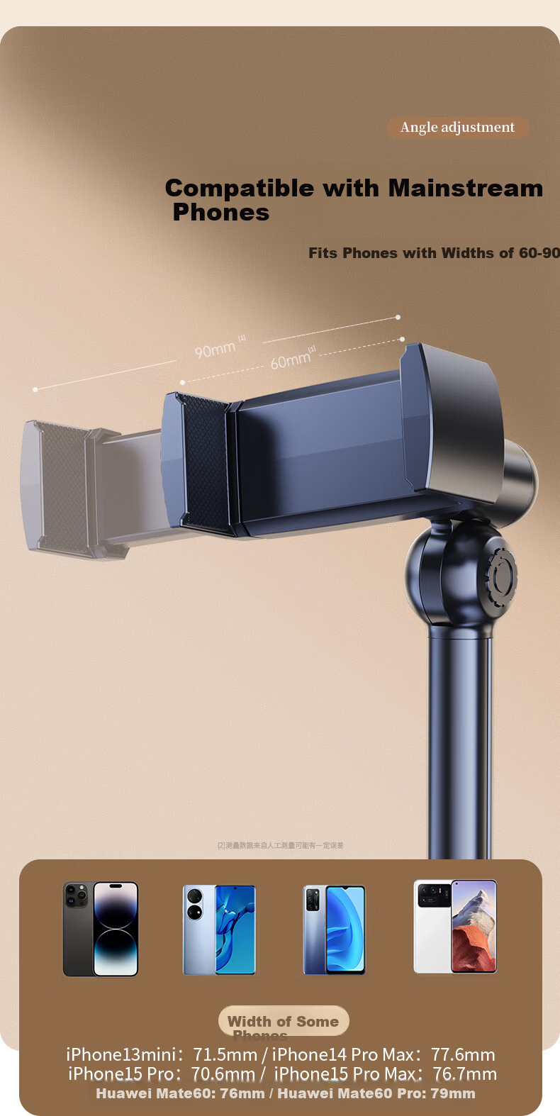 KOVOL White Adjustable Telescopic Mobile Phone Stand Desktop Live Streaming Shooting Support Bracket for Online Classes Apple iPad Air 17 Lazy Video Watching Tool 7