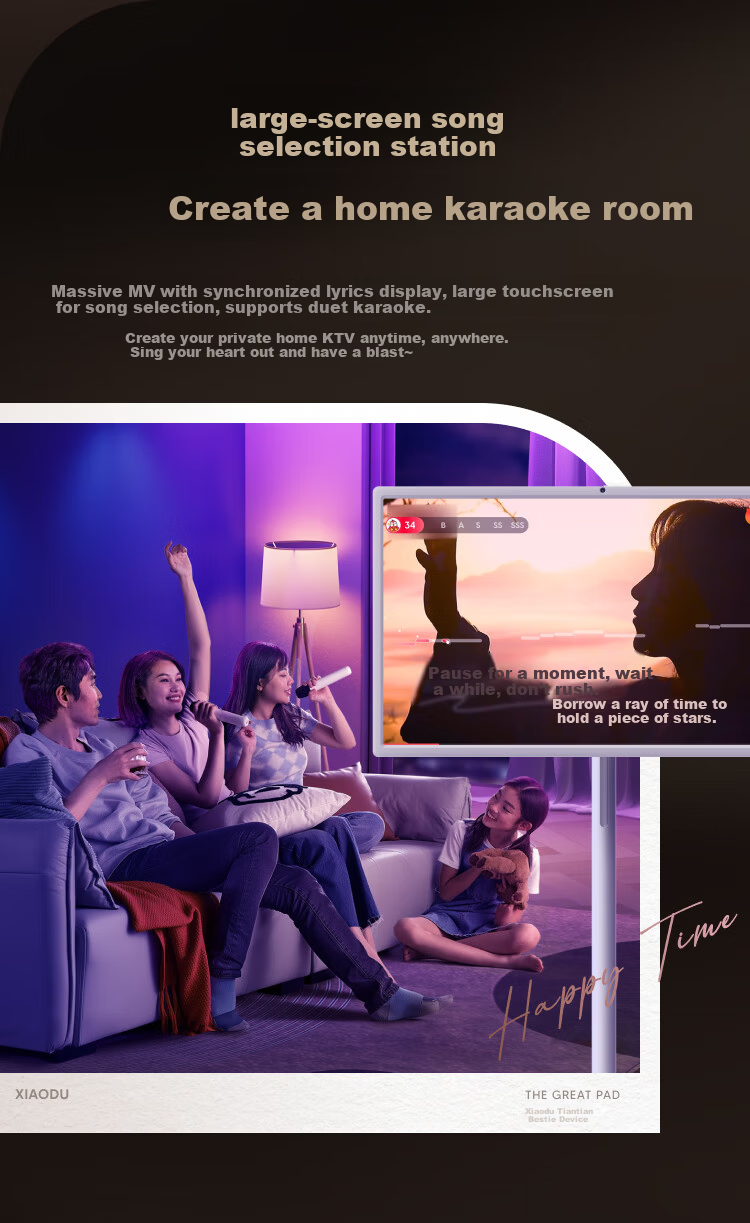 Xiaodu Tiantian Bestie Pro4K Max Edition (8+256GB) Tablet TV Speaker Monitor with DeepSeek Access, Streaming, Fitness, AI Training Gift 19