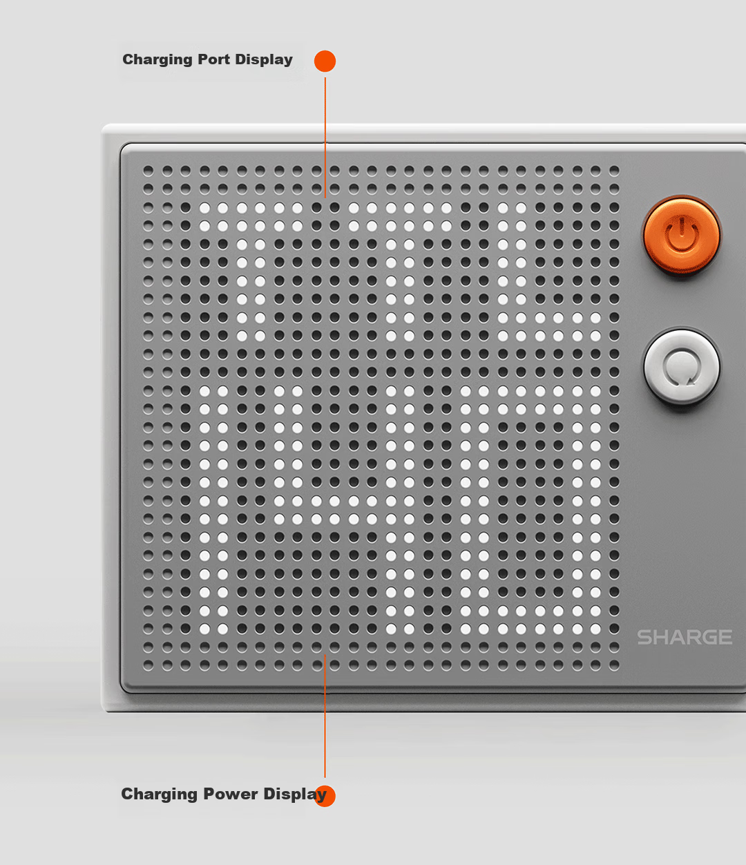 SHARGE [Flash Extreme China Aircraft Carrier Collaboration] Dot Matrix Screen Smart Display 67W GaN Apple 17 Pro Charger Type-C Multi-Port PD 65W and 40W Fast Charging Adapter Blue 7
