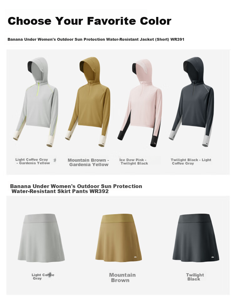 Beneunder Women's A-Line Water-Resistant Skirt Shorts Outdoor Sports Quick-Dry Sun Protection Spring Summer 2025 WR392 32