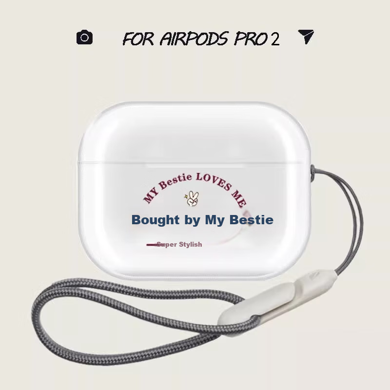 Beiyipin Cute Protective Case for AirPods Pro 2 Transparent Earphone Cover Compatible with Apple AirPods Pro Second Generation 10