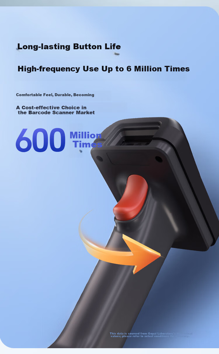 GEPAD Wireless Barcode Scanner Gun, QR Code And Barcode Scanning for Cashier Payment, Express Delivery Logistics Spare Parts Warehouse Product Pharmaceutical Traceability Code GT-2100D 9