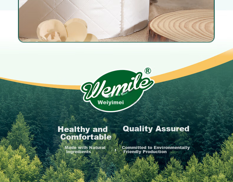 Weiyimei Large Roll Toilet Paper, 4-Ply, 510 Sheets, 12 Rolls, Commercial Use, Bathroom Tissue, Hotel And Shopping Mall Use, Whole Box, VJ7327 7
