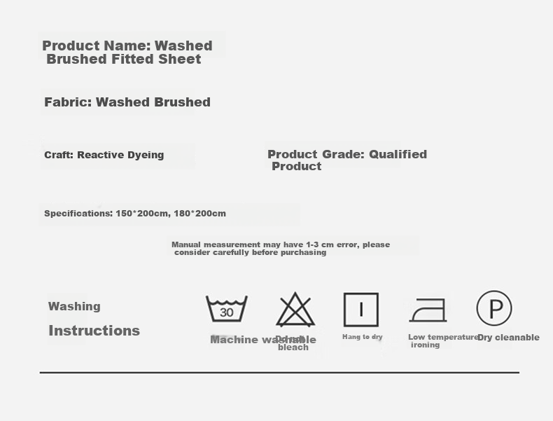Aiwei Class A Washed Cotton Student Bed Fitted Sheet Single Non-Slip Dustproof for 1.2m Bed Dark Gray 15