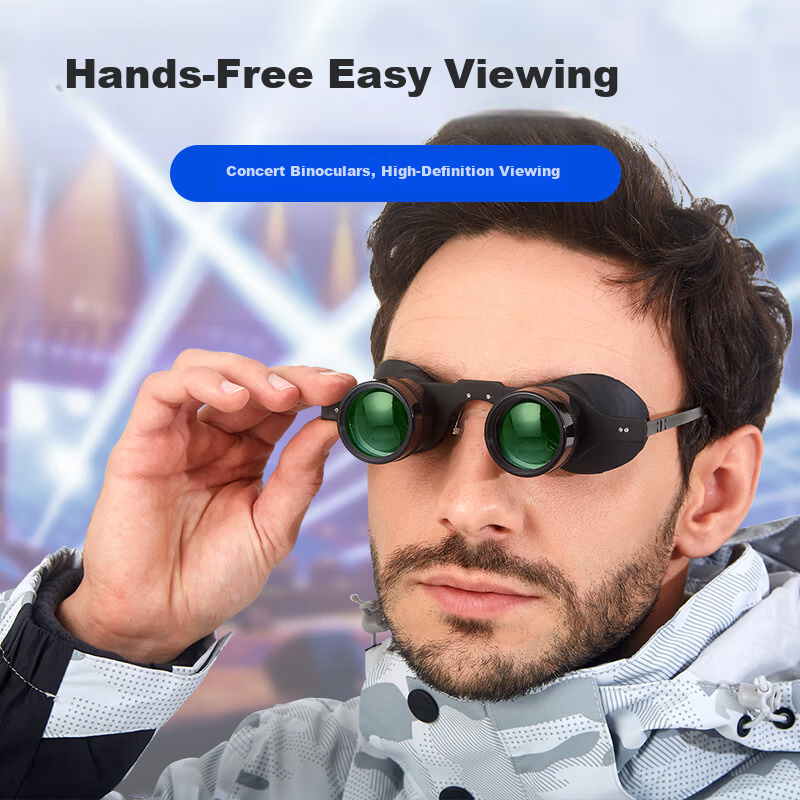 BIJIA Portable 10x34 Concert Binoculars / 71g Ultra-Light / Low Light Night Vision / 10x Magnification Binoculars