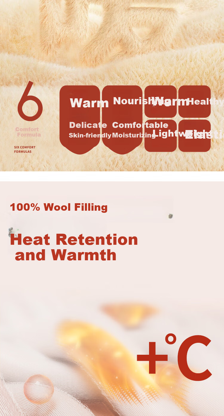 LangSha Men's Thermal Vest Seamless Customizable 100% Wool Filled Patch Comfortable Wide Shoulder Base Layer Top Autumn Winter 7