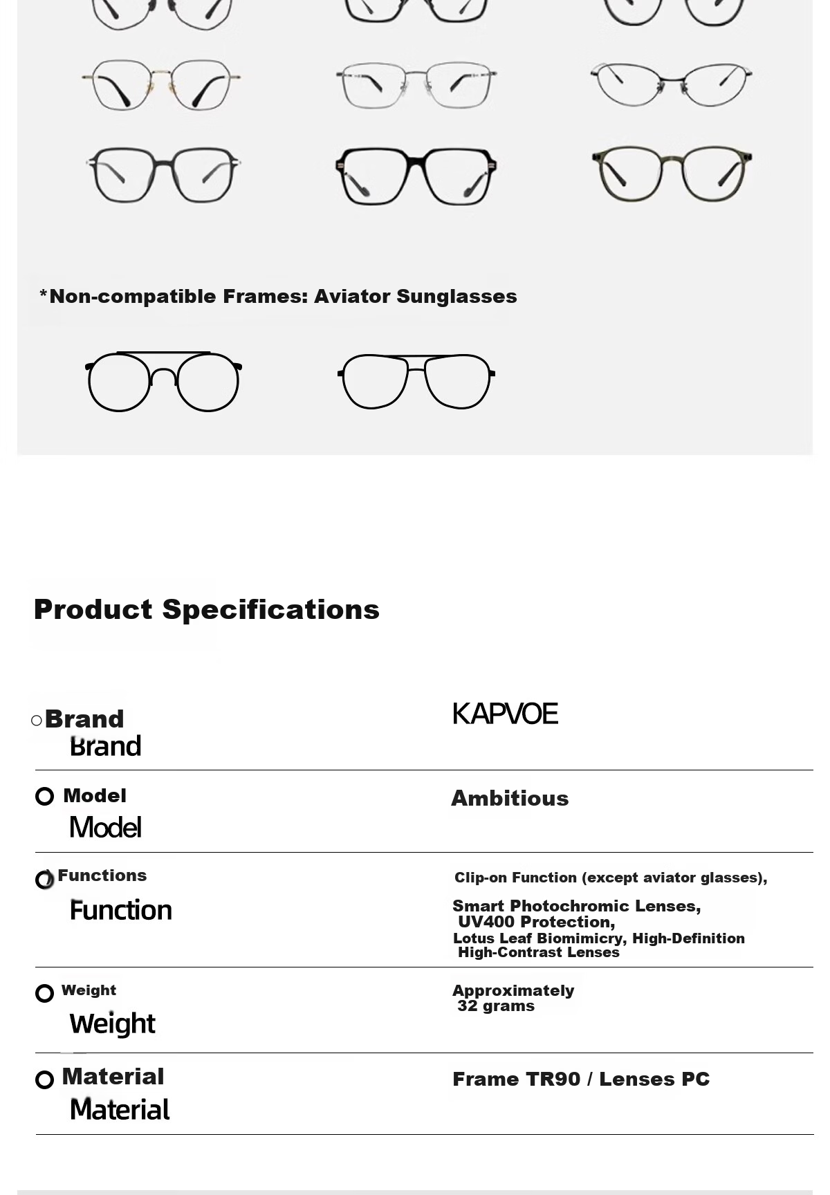 KAPVOE Cycling Glasses, Myopia Over- Glasses, Day And Night Use, UV Protection, Windproof, Dustproof, Large Frame, Photochromic Goggles 17