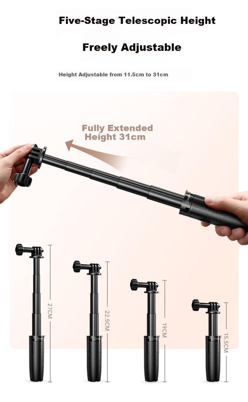 BIAZE DJI 360 Bullet Time Handle for Feiyu Insta360 X5/X4 Panoramic Camera Hidden Selfie Stick Rotating Handle Extension Rod Tripod Accessory JS41 4