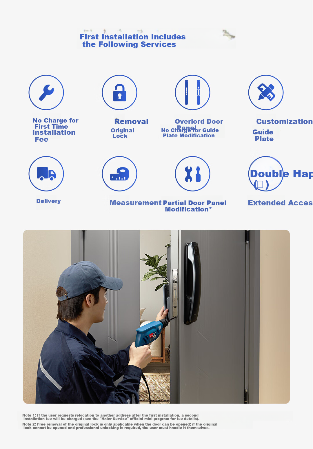 Leader Home Smart Door Lock, Fingerprint Password Lock, Anti-Theft Door Lock, Electronic Lock, Installation Included, Intelligent Fingerprint Password Lock E200 18