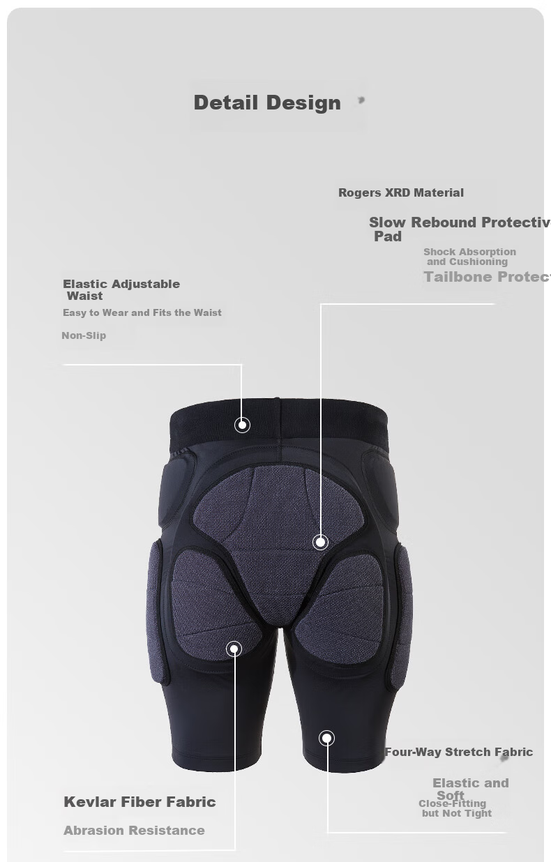 ANTSPRO XRD Material Hip Protection Unisex Ski Kevlar Guard XRD Hip Protector XL 13