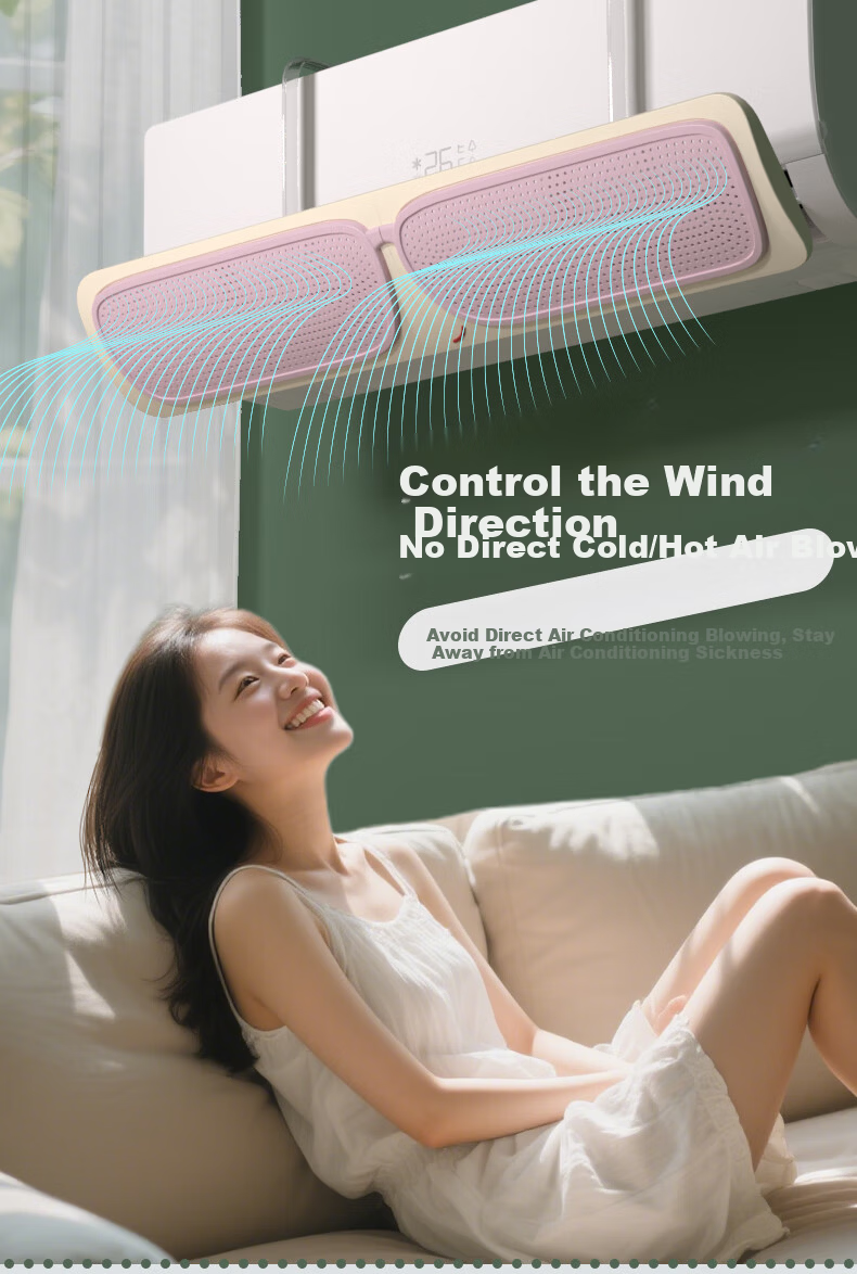 Naxiannv Air Conditioner Wind Deflector, Patented Design with Exclusive Color Scheme, Mirror Series, Blue, 90cm NG-3 1
