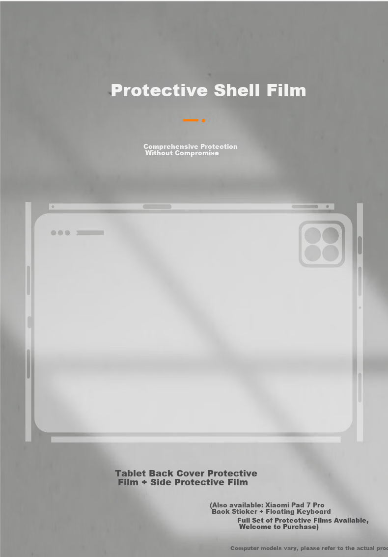 Jiasu Compatible Xiaomi Pad 7 Pro Case Film 11.2-inch Tablet Matte Protective Skin Sticker (Back + Side) Body Protective Film 2