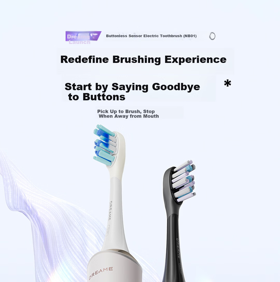 Dreame [CR7 Edition] Electric Toothbrush NB01 Obsidian Black Price Protection 618 AI Keyless Pressure Gum Care Practical Birthday Gift for Boys and Girls Children's Day Gift 1