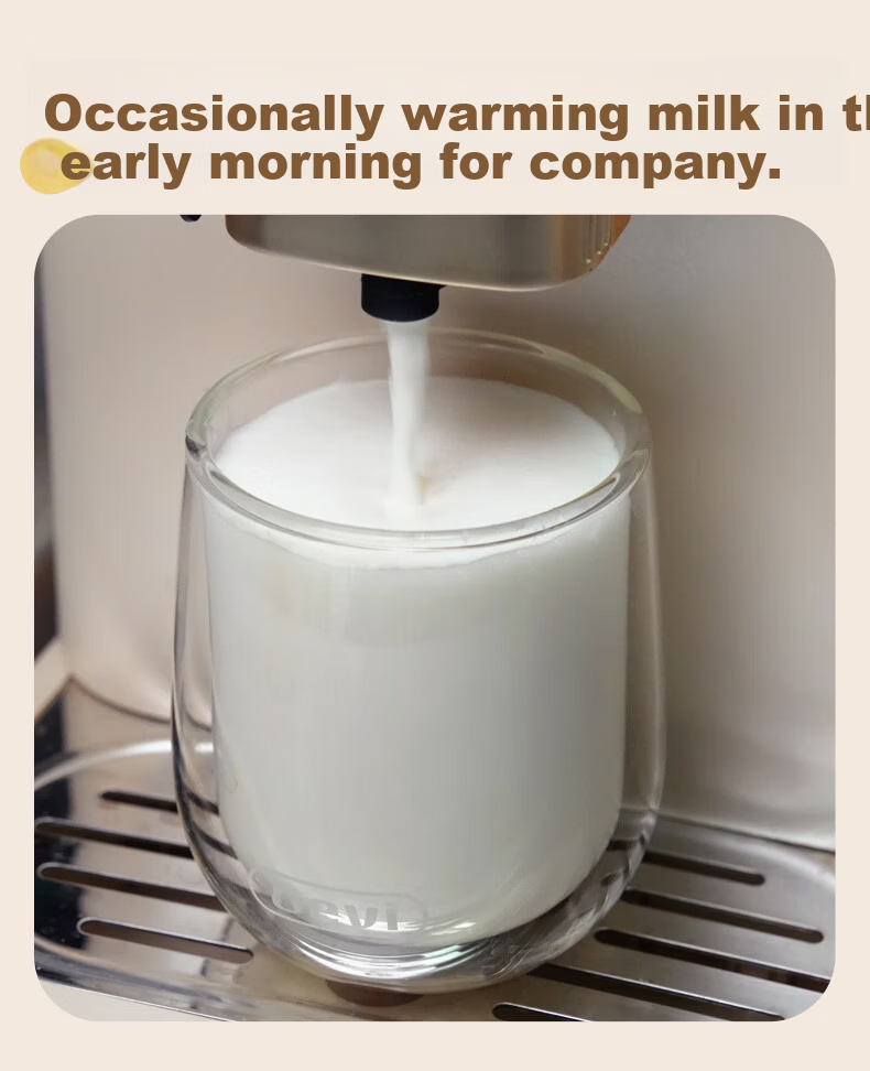 Gevi Fully Automatic Coffee Machine Small Grinder Integrated Italian American Coffee Dual Heating System GV-K01S One-Key Bean Cleaning [7-Day Free Trial] [Price Protection 618] 17