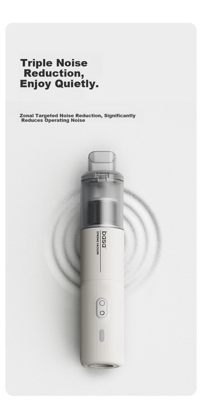 BASA Car Vacuum Cleaner Handheld Small Wireless High Suction Powerful Blower Vacuum All-in-One Automotive Home Desktop Cleaning Multifunction High Power Long Battery Life 8000Pa 13