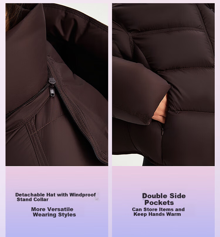 Bosideng Women's Winter 90% Down Puffy Thickened Hooded Jacket Warm Coat Mall Hot Sale Same Style 18