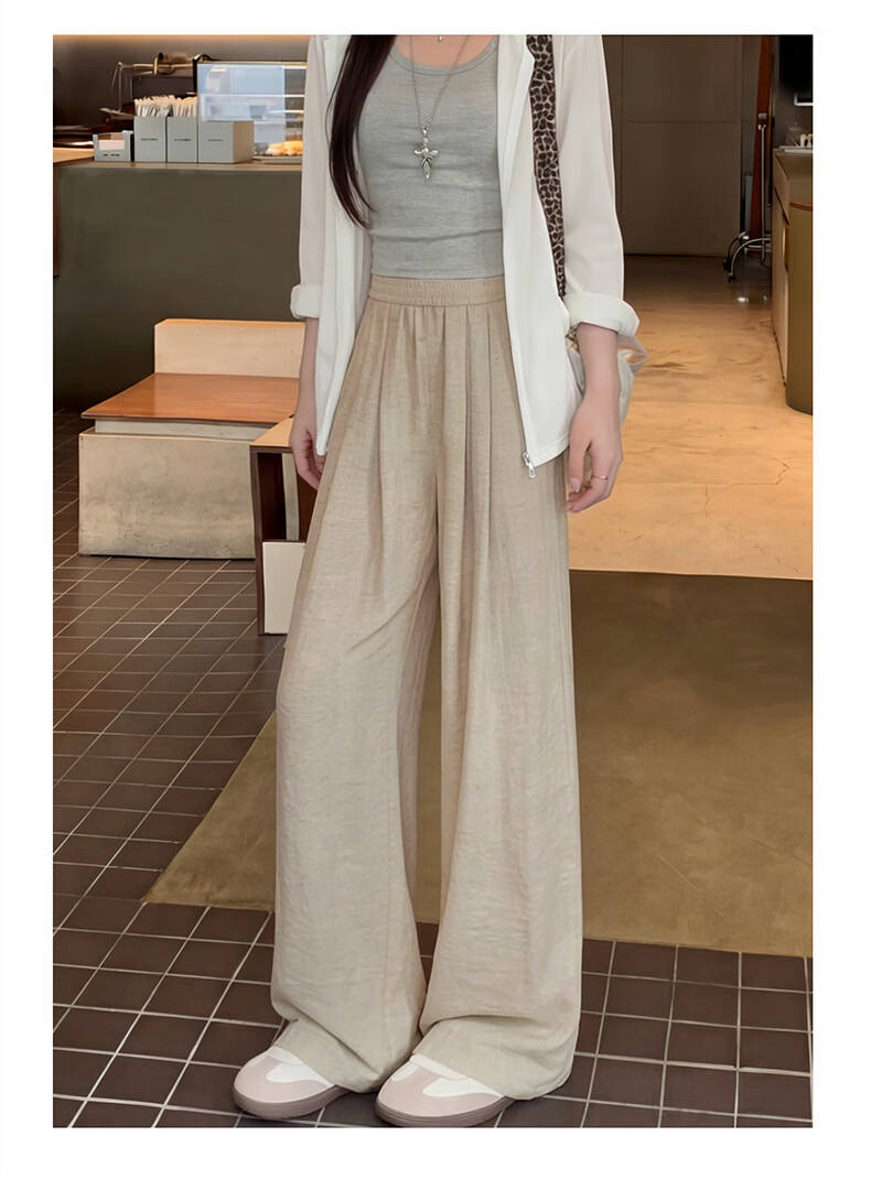 Langsha Naifu Women's Summer 2026 New High-Waist Draped Loose Thin Casual Wide-Leg Yamamoto Pants 23