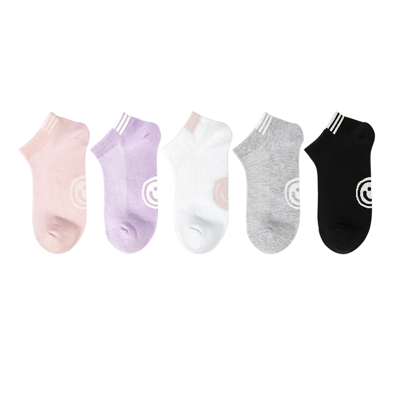 JD Original Children's Socks, Boys And Girls Autumn Winter Mesh Socks, Mid-Calf Cotton Socks, Student Socks, Big Kids Short Socks, 5 Pairs