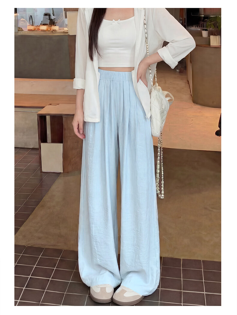 Langsha Naifu Women's Summer 2026 New High-Waist Draped Loose Thin Casual Wide-Leg Yamamoto Pants 16