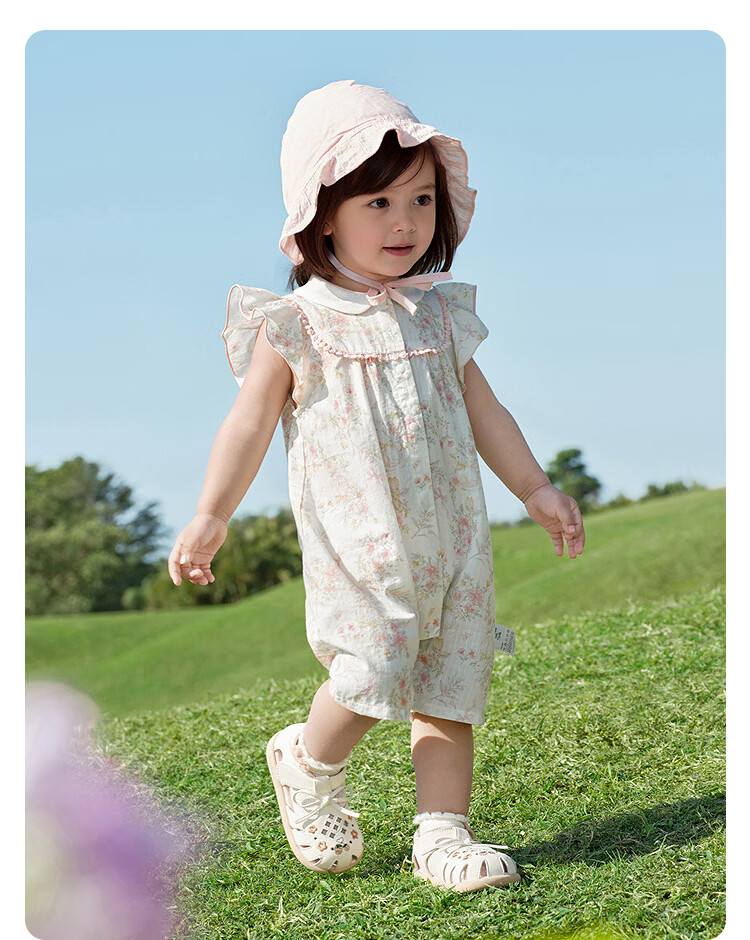 Balabala【balaOne】Baby Romper Infant Jumpsuit Girls 2026 Delicate Sweet Cute 18