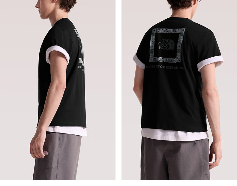 The North Face Unisex Short Sleeve Printed Outdoor Quick-Dry Breathable T-Shirt 8GXD Green/21L L 10
