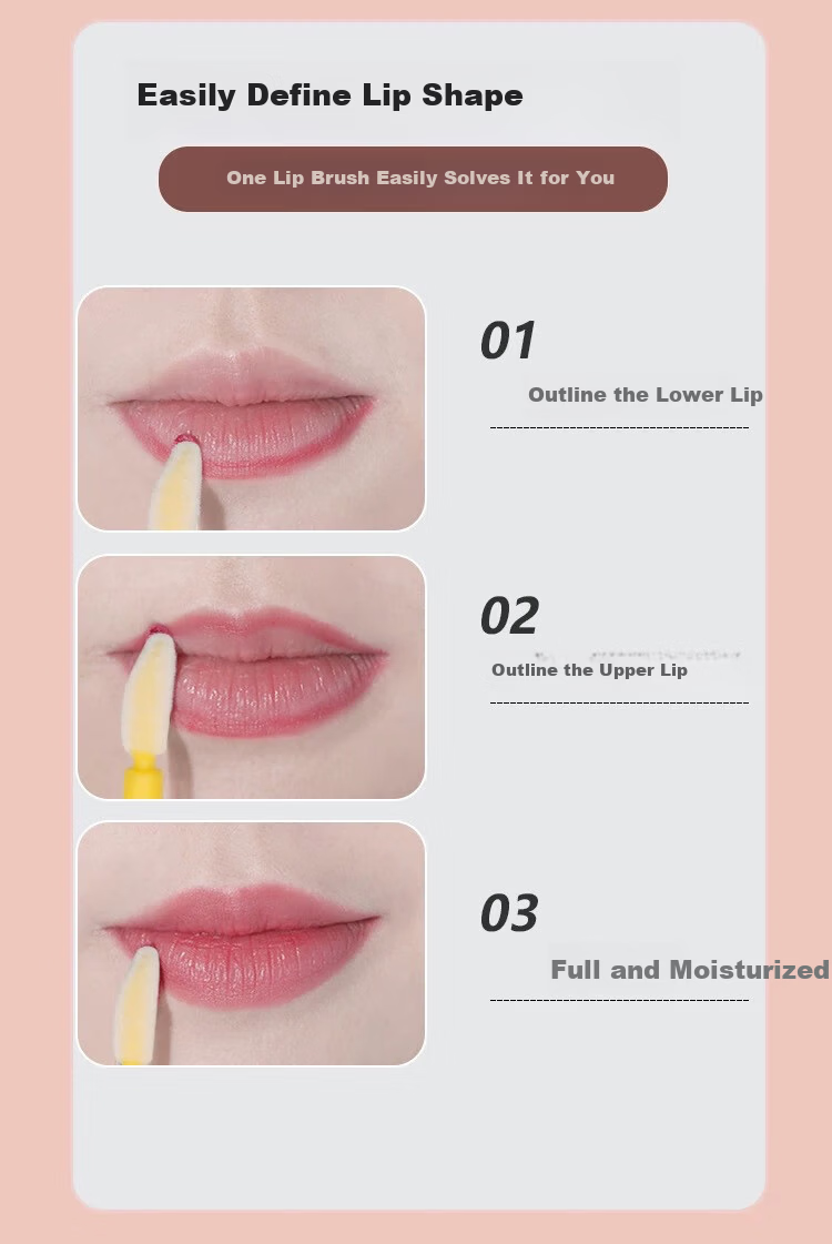 Liqing Disposable Lip Brush Sticks [100 pcs Box] Makeup Lipstick Brush Lip Gloss Concealer Eyeshadow Flocking Lip Liner Blending 7
