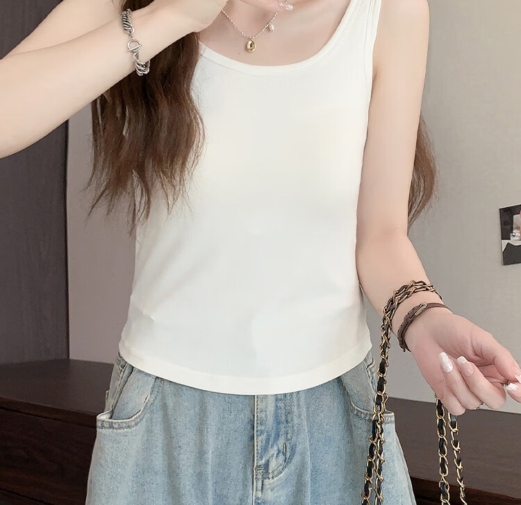 Yiershuang Women's Breathable Thin Spring Summer Tank Top Bra Integrated Camisole 16