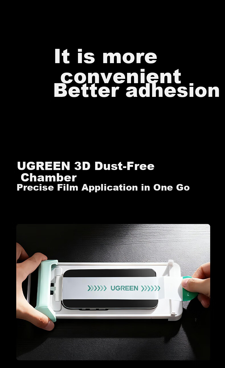 Ugreen 3D Curved AR Anti-Reflective Ultra Tempered Glass Screen Protector for iPhone 17/16 Pro Full Coverage Anti-Fingerprint Dust-Free Case 8