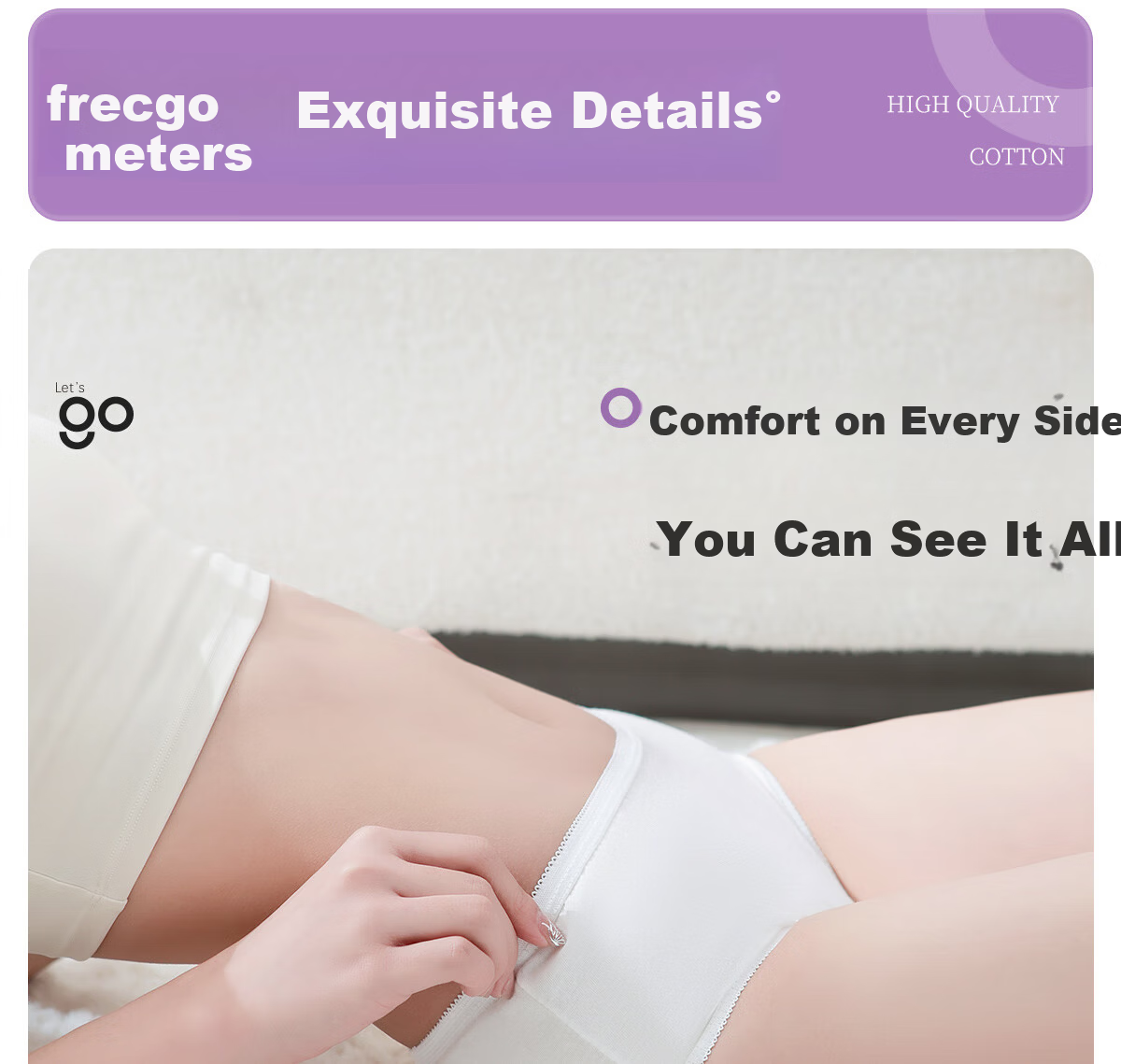 Freego Disposable Women's Cotton Sterile Postpartum Maternity Travel Antibacterial Underwear White L Size 20 Pieces 27