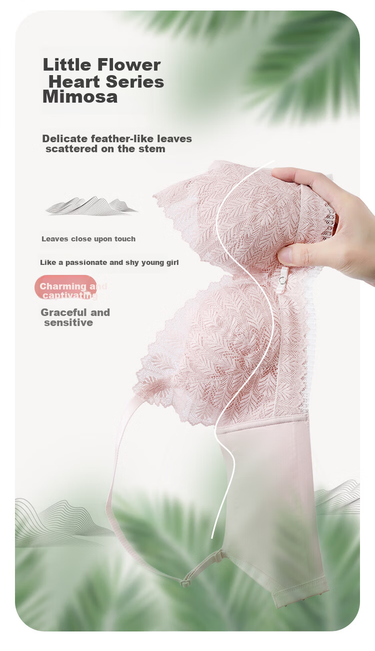 Cosmo Lady Women's Sexy Lace Comfortable Breathable Soft Gel Ring Push-Up Bra Set Gift 2B25A3 8
